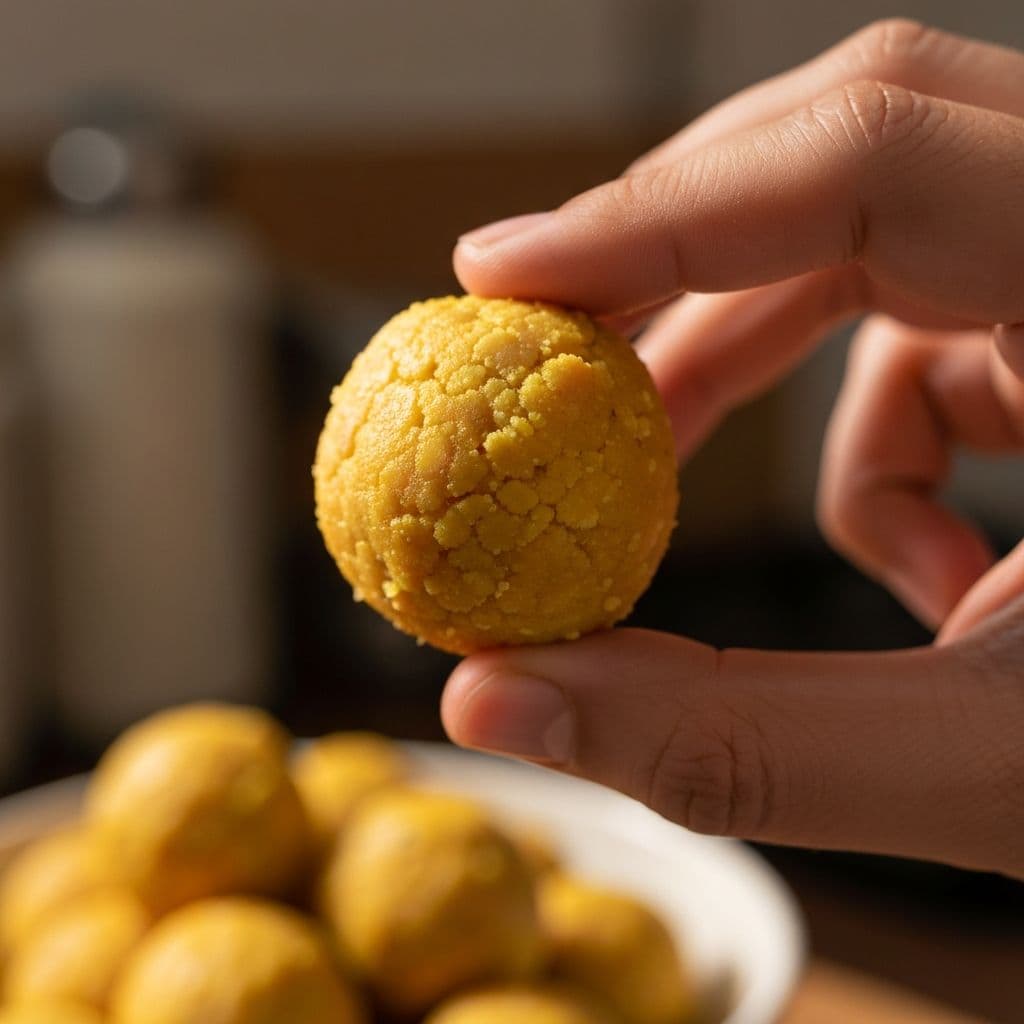 Besan Laddoos — alternate view